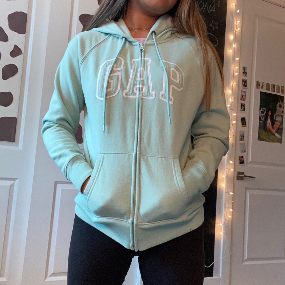 GAP Mint green zip up jacket